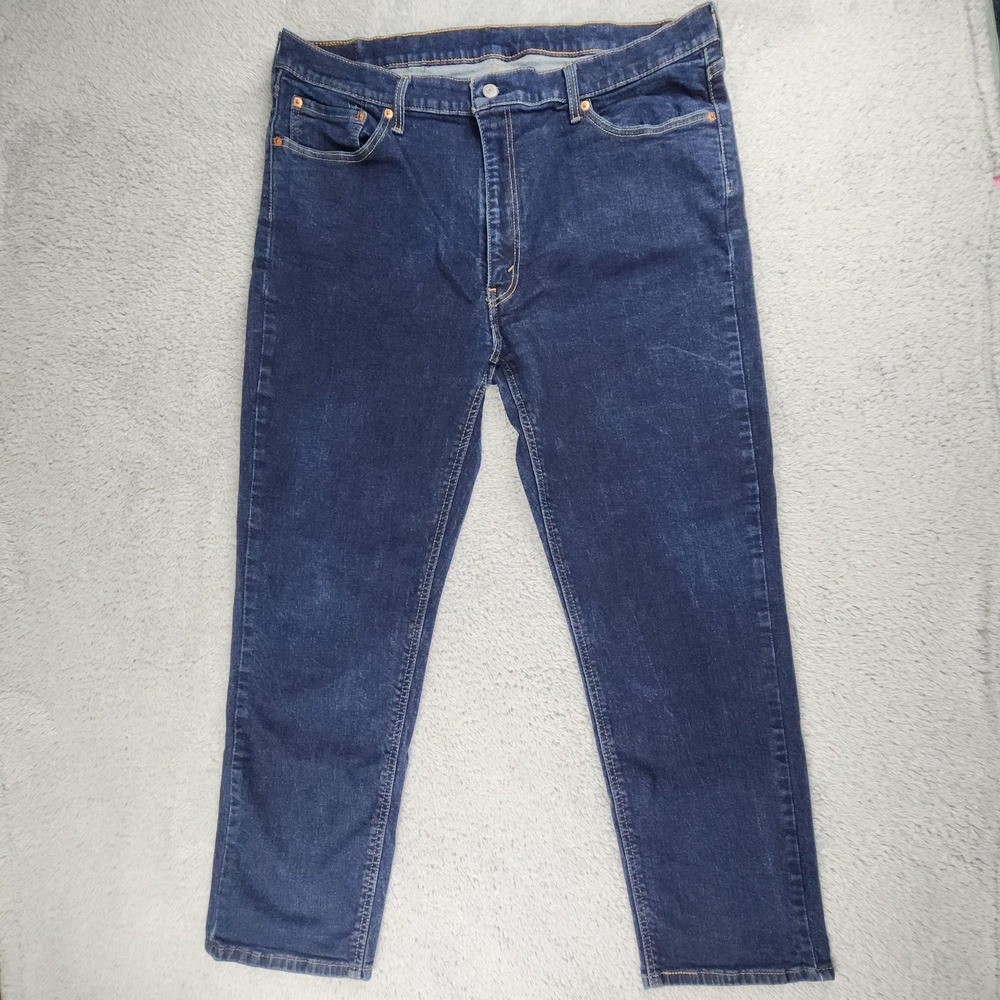 Levi's 541 Jeans Mens 42x32 Dark Wash Blue Athletic Taper Stretch Denim